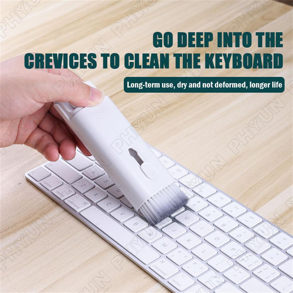 7 in 1 Electronics Keyboard Cleaning Brush Tools Cleaner Keycap Puller Kit Blue