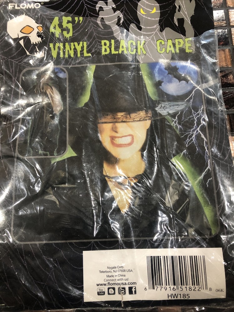 Flomo 45” vinyl black cape