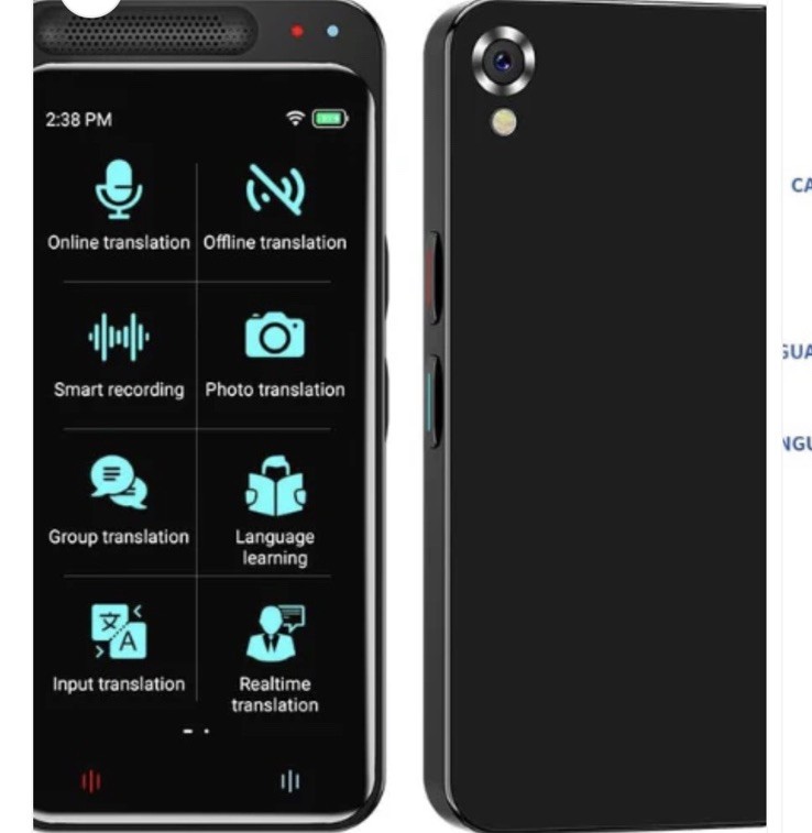 Portable Language Translator Device - Black