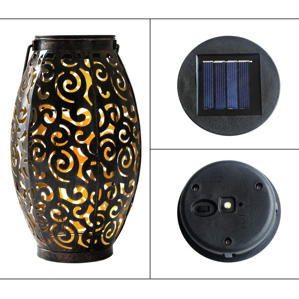 Gift Bundle 2 Items: 2 Pc Solar Lantern Bronze, 1 Pc Solar Replacement Top