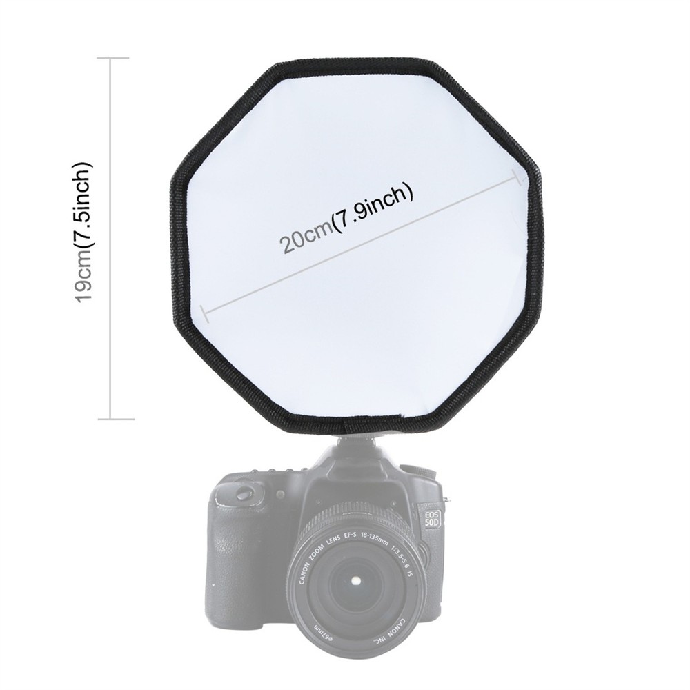 1* 20cm Foldable Soft Flash Light Diffuser Softbox Cover Photography Flash Part