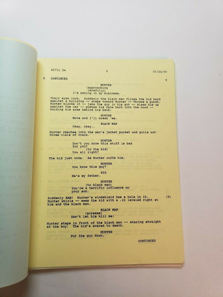 HUNTER / Mark Lisson 1990 TV Script, Fred Dryer "Deadly Encounters: Part 1"