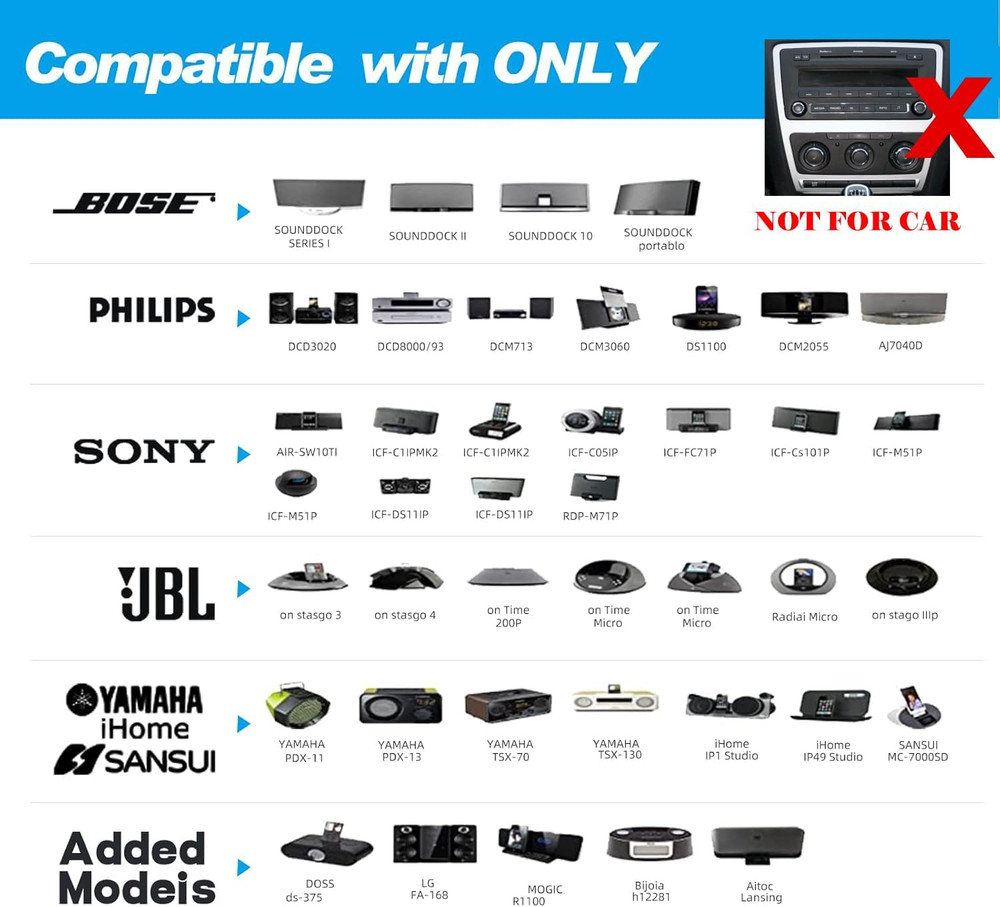 30 Pin Bluetooth Adapter Receiver for Bose Sounddock Ipod Iphone Music Docking S