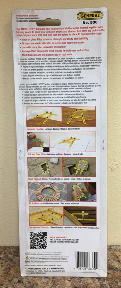 General Tools No. 836 ANGLE-IZER Template Tool