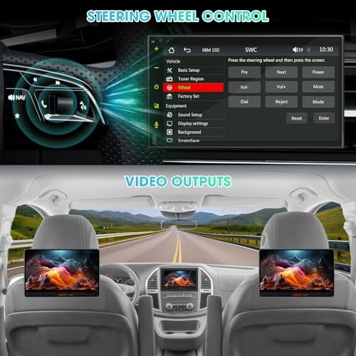 Double-Din Wireless CarPlay Stereo Double Din Stereo with Touch Buttons