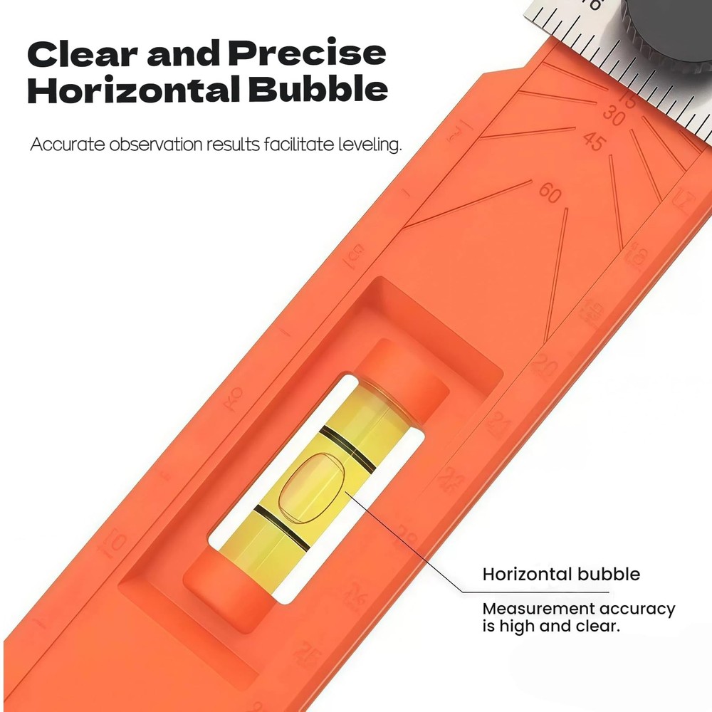 Adjustable Positioning Marking Protractor Tool, Multi-Angle Depth Measuring R...