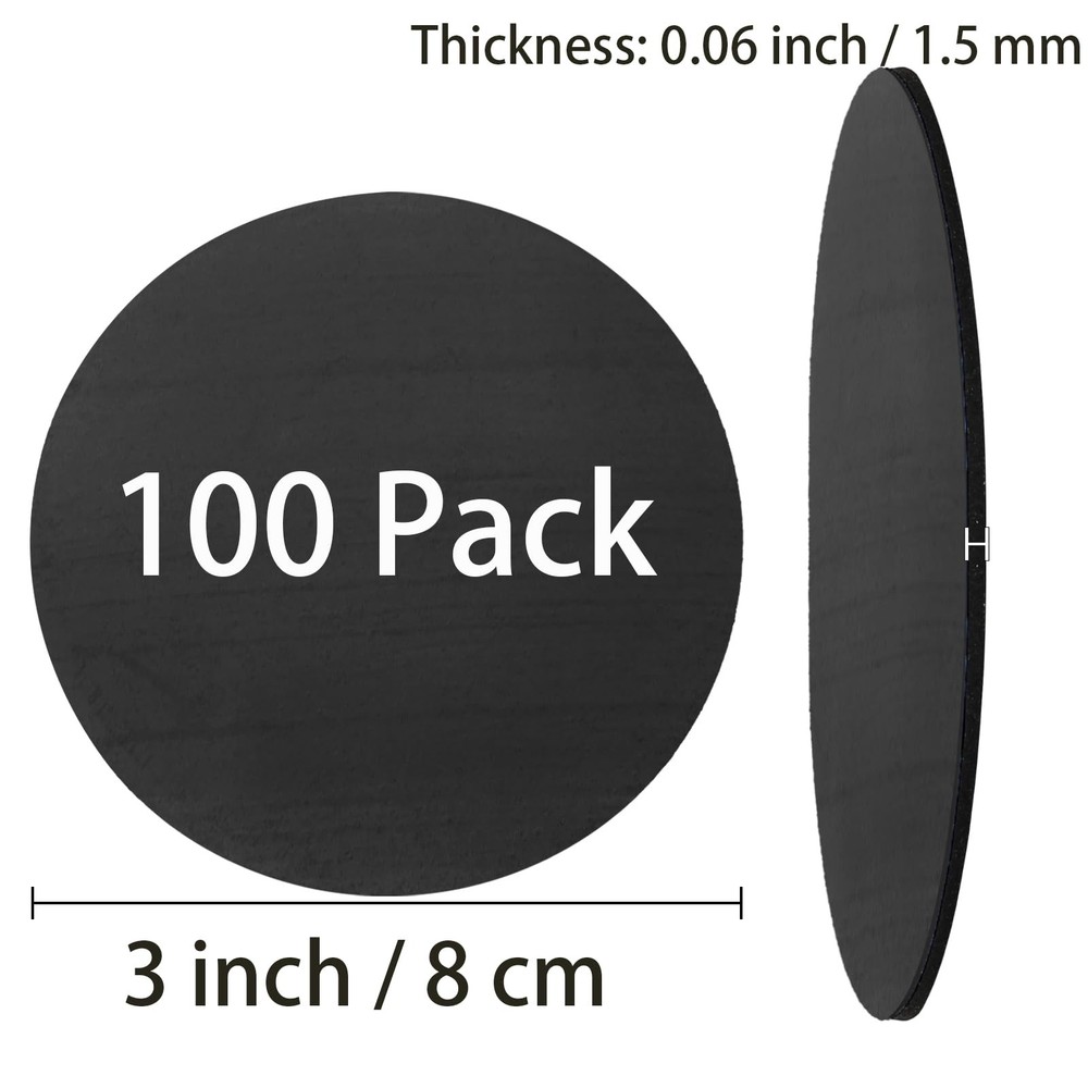 100 Pcs Billiard Pool Table Leg Shims, 3" Diameter Rubber Pool Table Foot Pad...