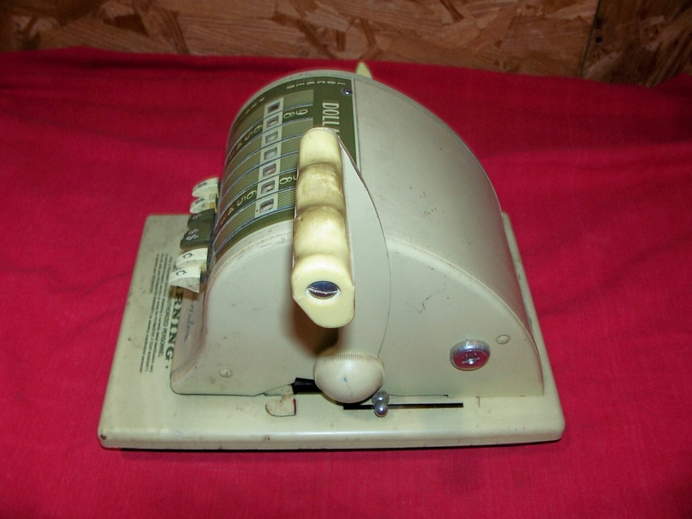 Vintage Paymaster S1000 7 Column Check Writer Printer Stamper Old Office Machine