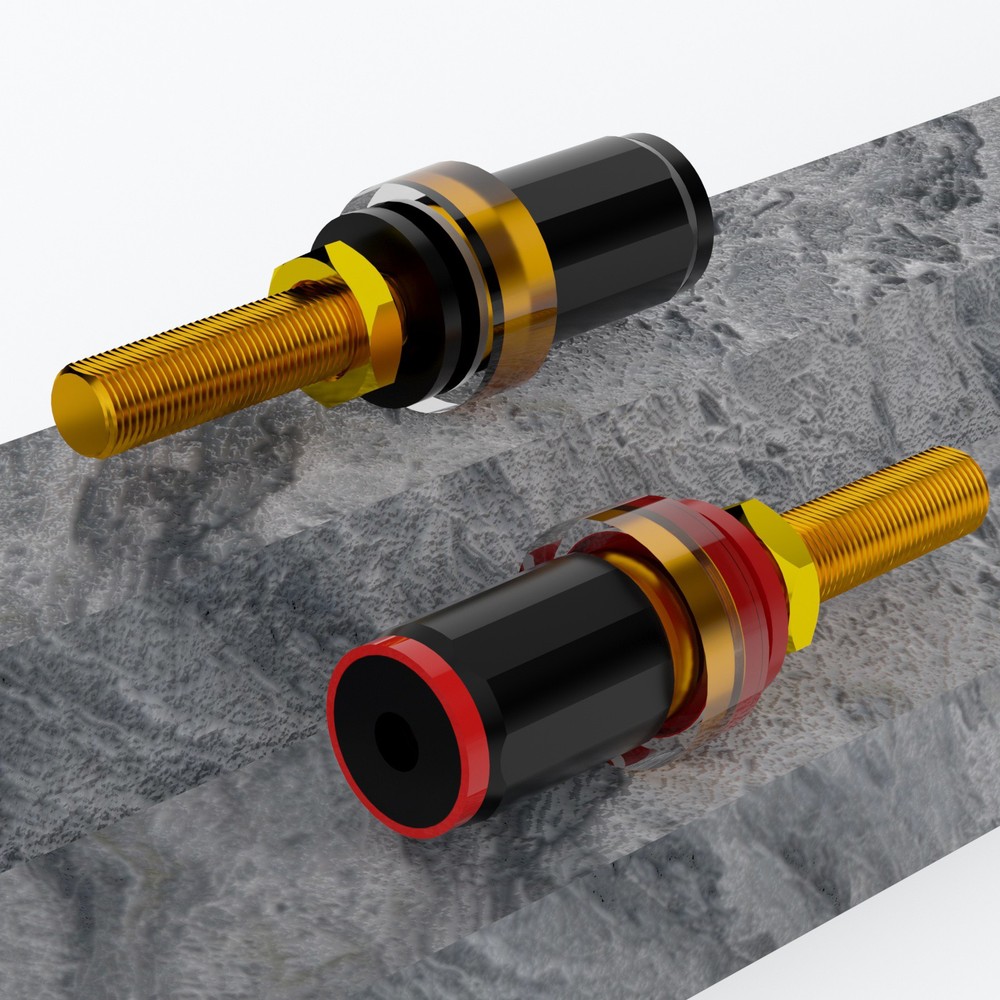 4Pcs Gold Plated Binding Post Terminal Performance HI-end Speaker Connector Plug