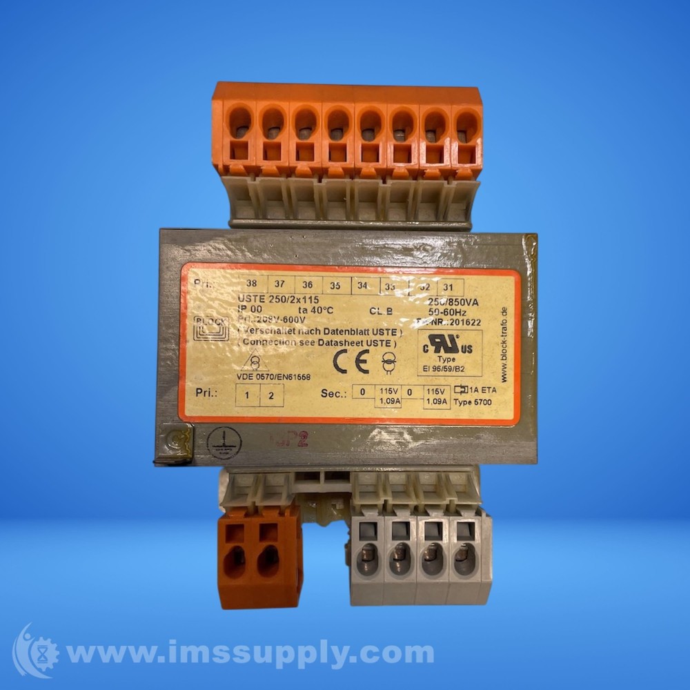 Block USTE250/2X115 Control and Isolating Transformer FNOB