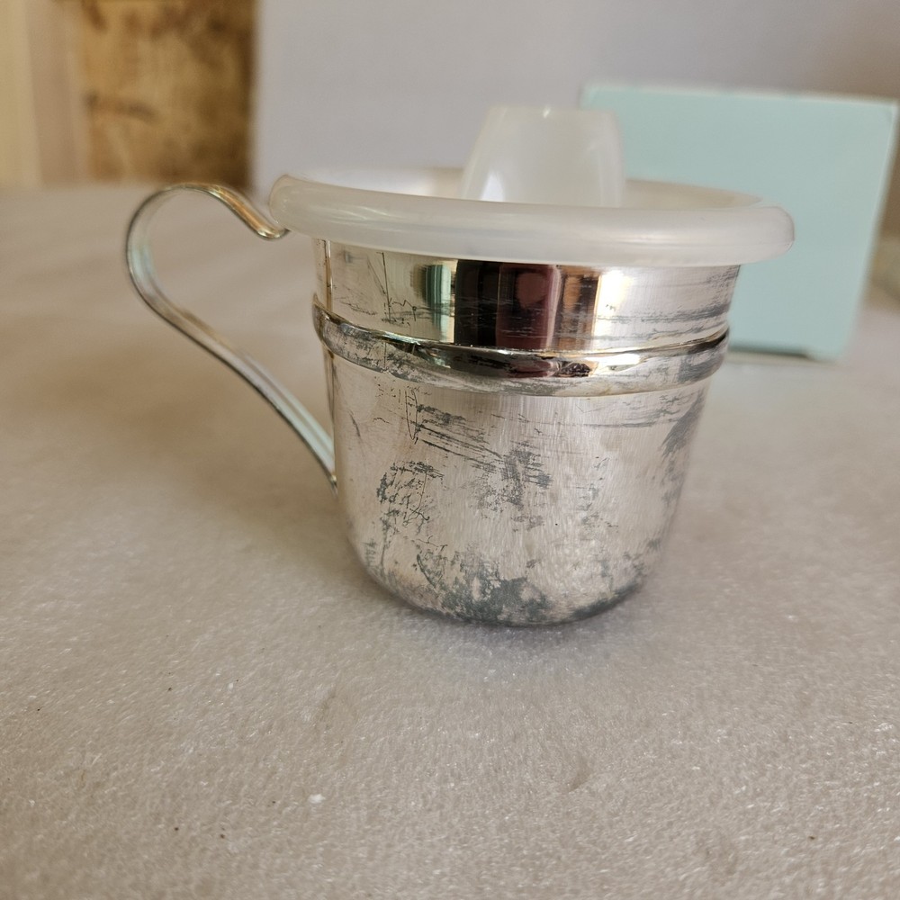 AVON Baby's First Heirloom Collection Cup, Spoon & Bear Bank Silverplated
