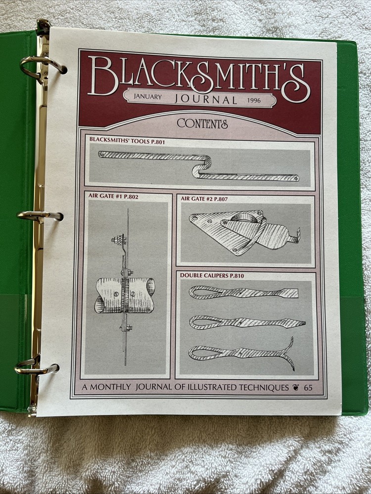 Blacksmith's Journal 1996 Complete Year Illustrated Techniques Set