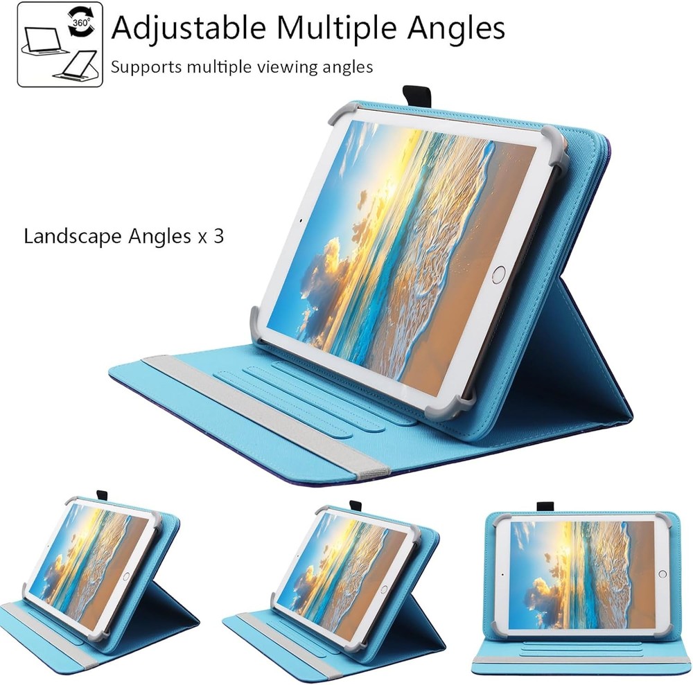 Case for 7-8 Inch Android Tablet, 360 Degree Rotating Multi-Angle Viewing Stand