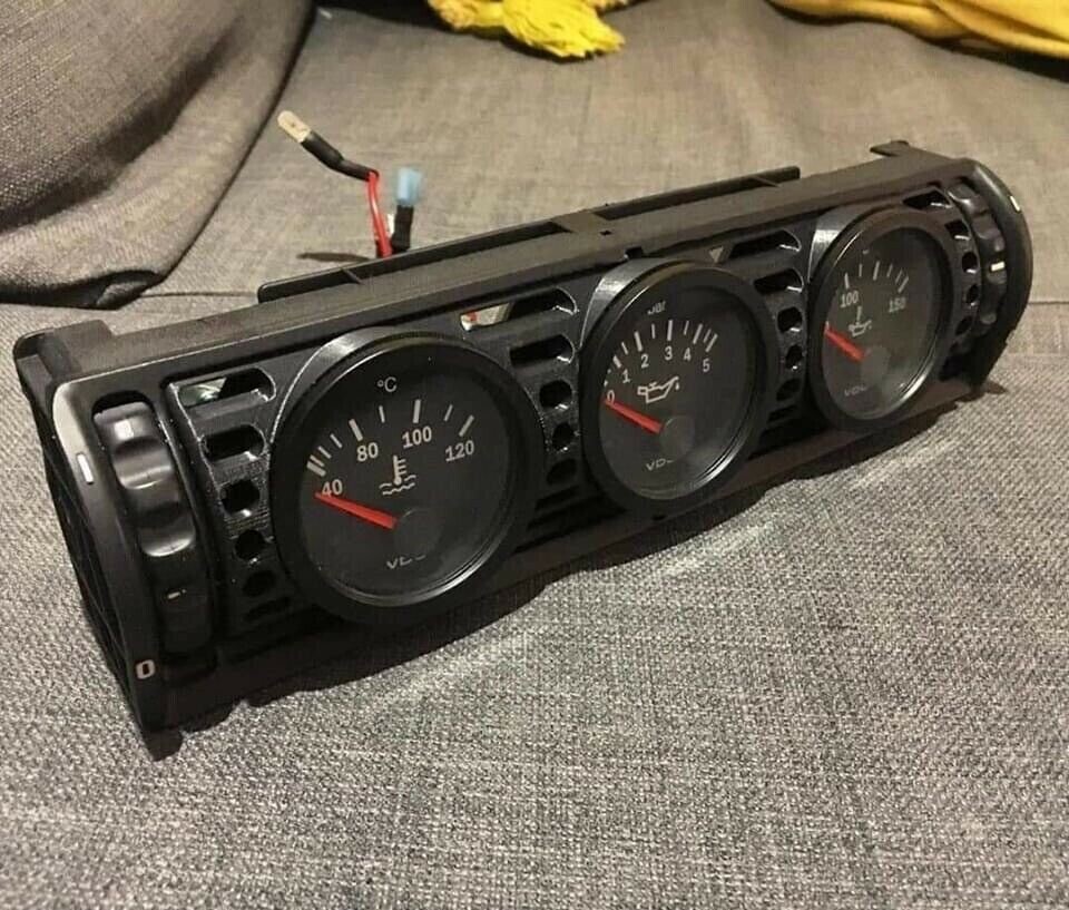 TRIPLE 52mm Boost Gauge Pod - Replace Vent for 1982 - 1992 BMW E30