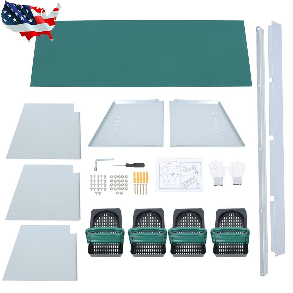 Chicken Nesting Boxes 4 Hole Metal Chicken Egg Laying Nesting Box With Perch