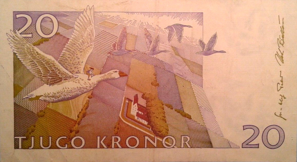 Sweden 20 Kronor banknote 1997-2008.