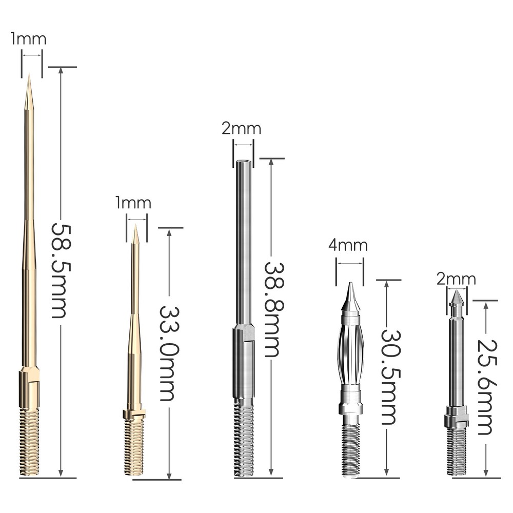 Silicone Multimeter Test Leads Kit 25PCS with Replaceable Gold-Plated Probe