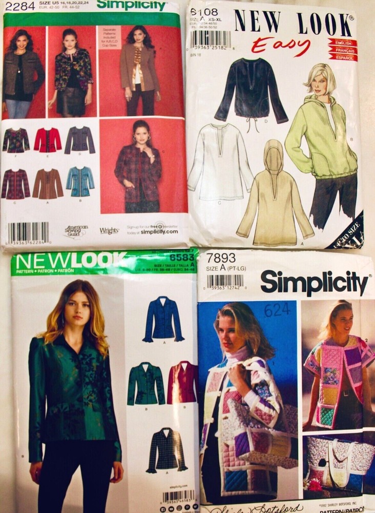 U PICK! PLUS SIZE JACKET COAT BLAZER Sew Pattern ~ UC/FF