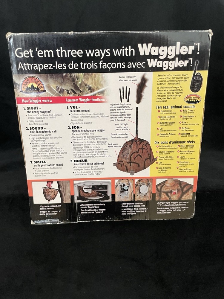 Waggler Remote Control Predator Decoy, Electronic Call, Scent Dispenser