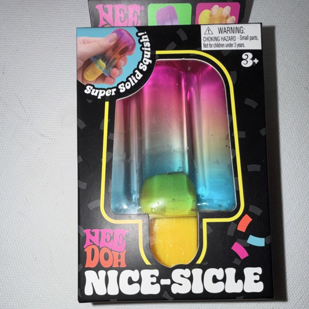 Nee Doh Nice-Sicle Super Solid Squish Squeeze Toy Multicolor 25290NAB