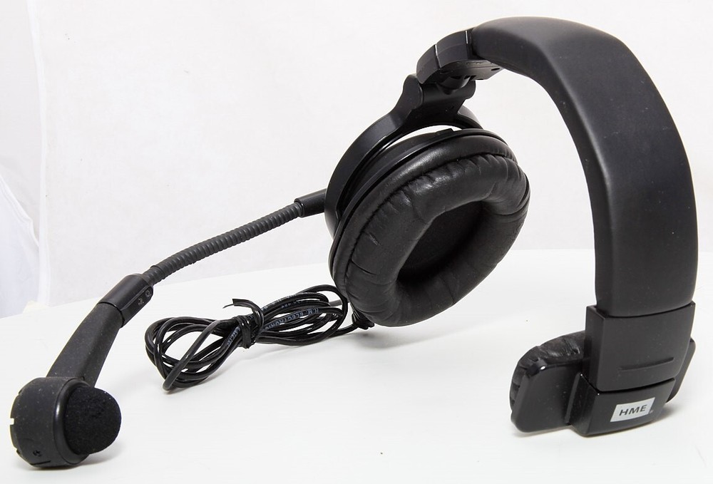 HME ClearCom HS25 Single Muff Intercom Headset With Dynamic Mic & Mini Din Plug