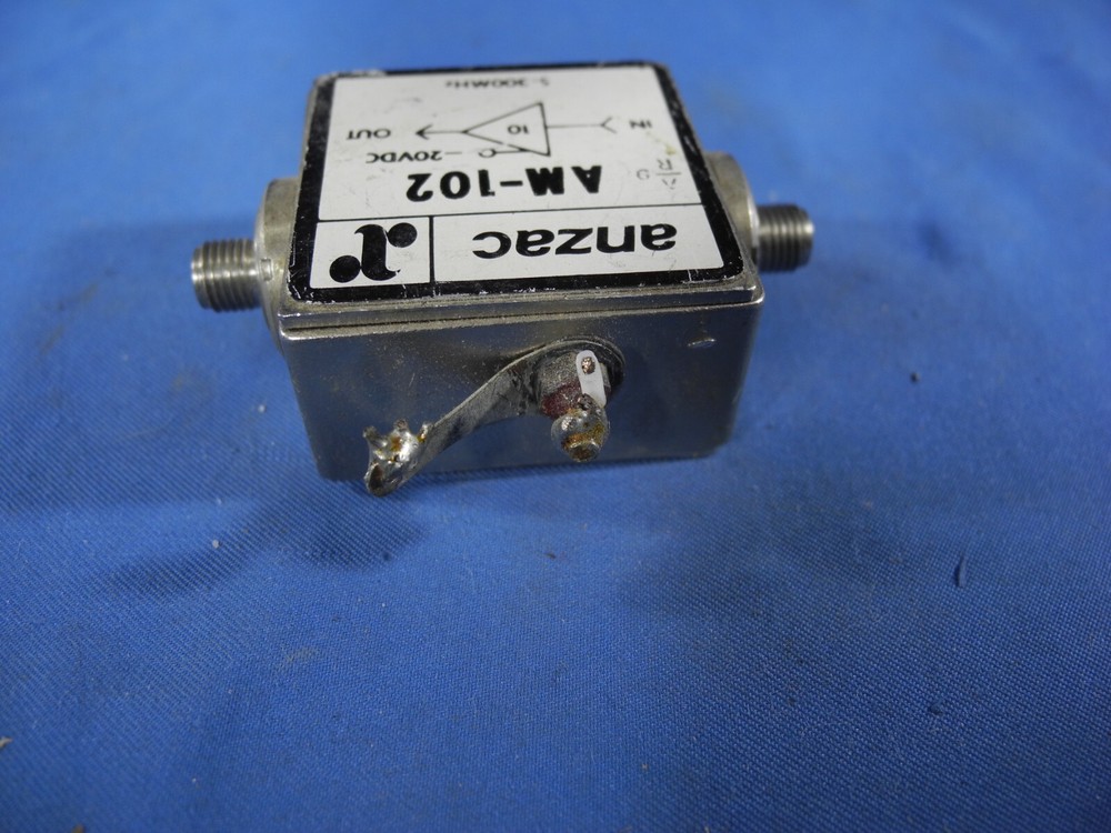 Anzac AM-102 RF Amplifier 5-300 MHz 20VDC (Working Pull)