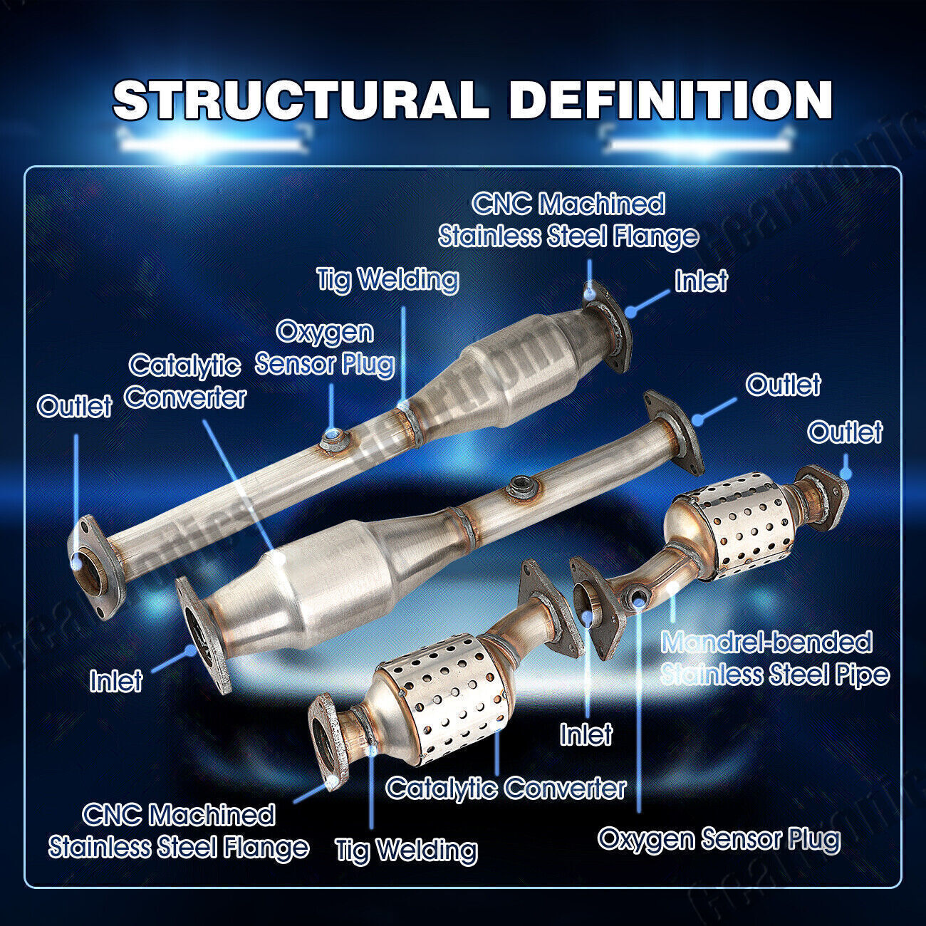 Catalytic Converter Set For 05-14 Nissan Frontier/Xterra 4.0L 2005-12 Pathfinder