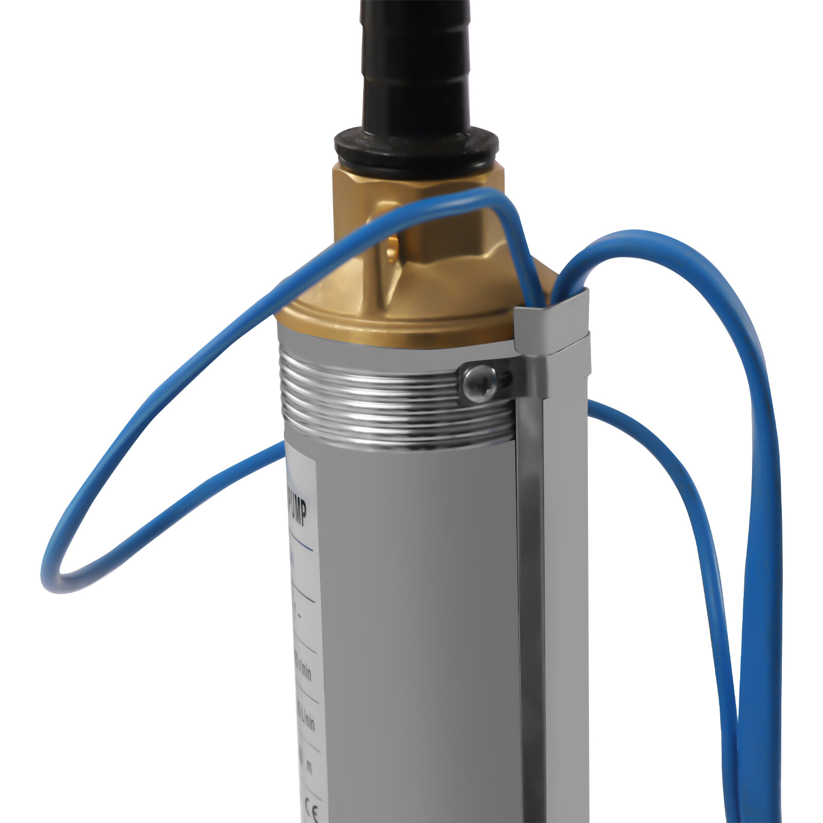 Submersible Well Pump 0.5HP Stainless Steel, 33ft Cable, Low Noise Operation