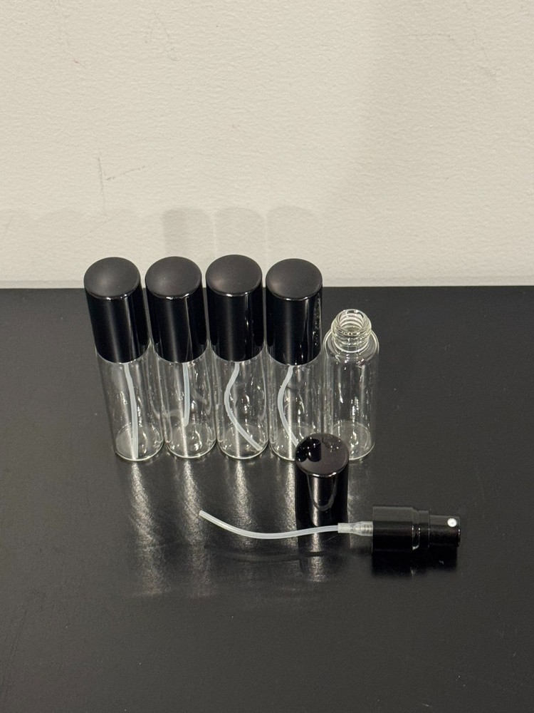 10ml Empty Glass Perfume Cologne Decant Spray Bottles Atomizers - 5 pcs