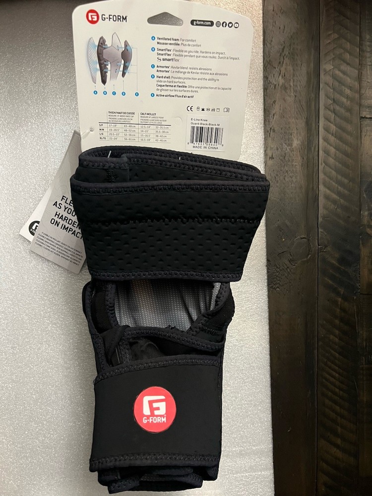 New G-Form E-Line Knee Guards Black Medium