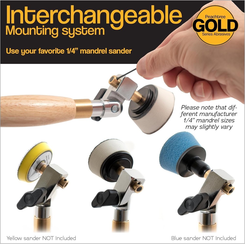 Dual Bearing Bowl Sander with Assorted Discs - Effortless Sanding Solution