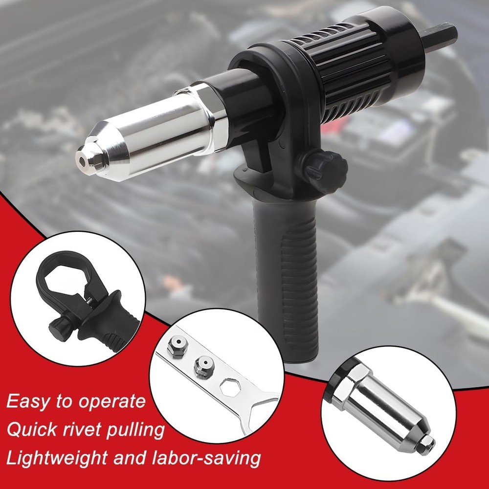 Electric Rivet Nut Gun Cordless Drill Pop Adapter Riveting Riveter Insert Tool