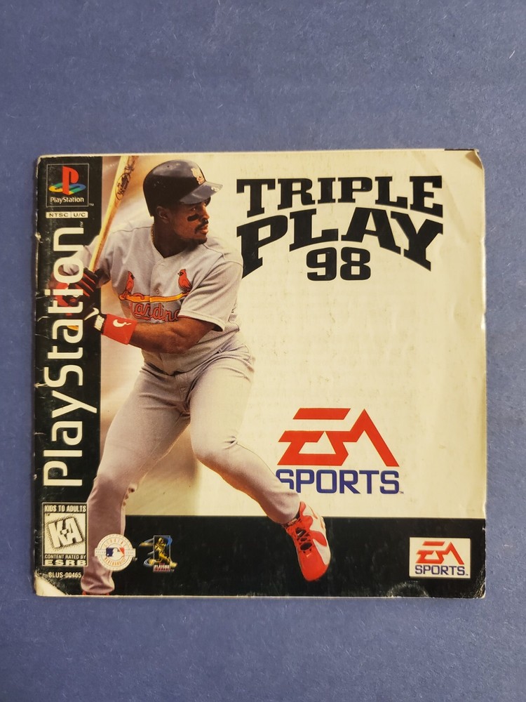 Triple Play 98 PS1 MANUAL ONLY Authentic