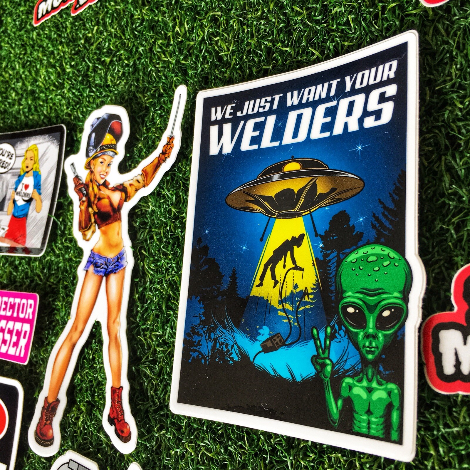 SUPER WELDER PACK 40+ Hard Hat Stickers HardHat Sticker & Decals, Welding Hood