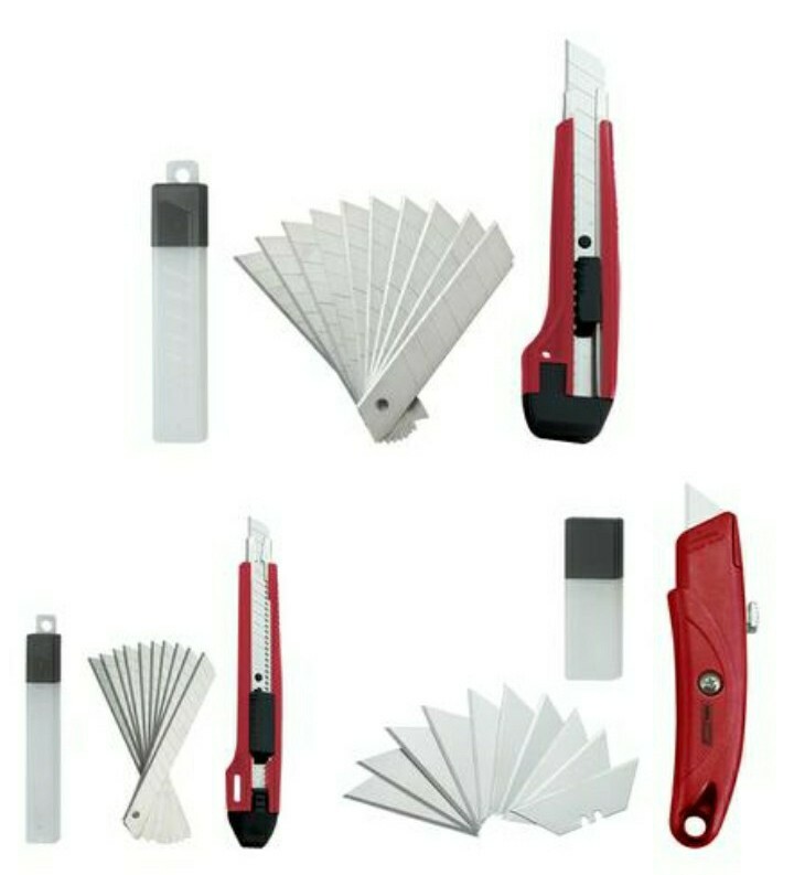 33 pcs Box Cutter Utility Knife Set 3 Different PLUS 30 EXTRA REPLACEMENT BLADES