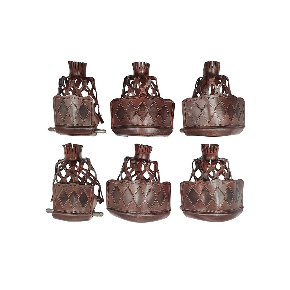 Pool Table Leather Pockets Diamond Pattern Shield, Leather Billiard Pockets M...