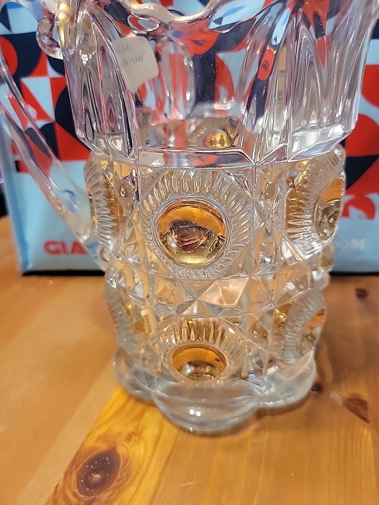 Edwardian Bulls Eye and Daisy Pattern Pitcher