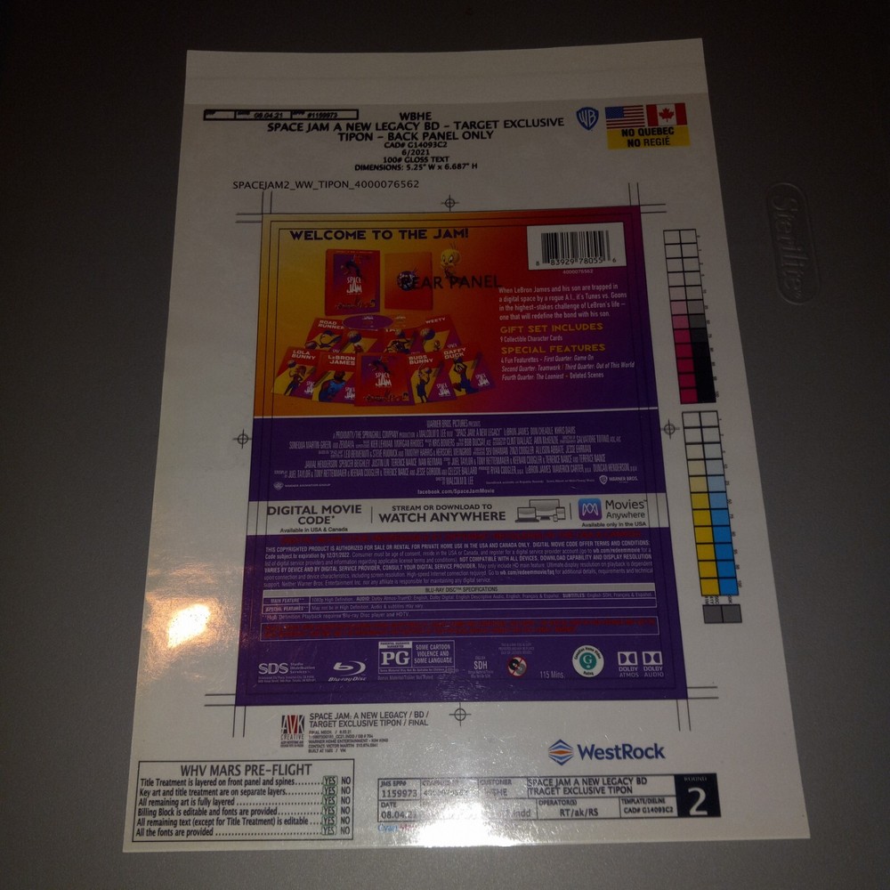 Space Jam A New Legacy Studio Artwork Proof Target Exclusive BD Back Panel (02)