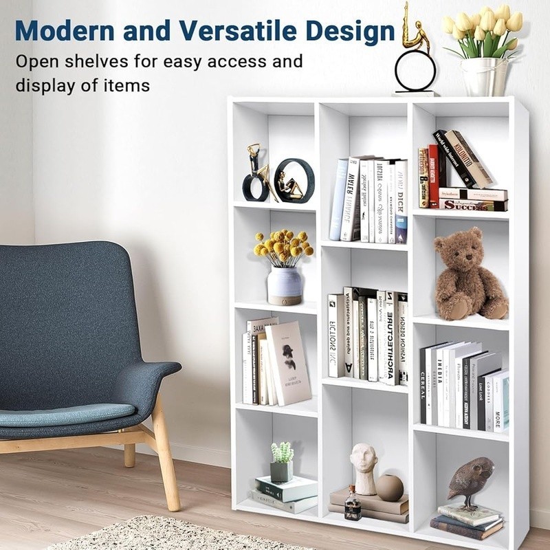 11 Cube Storage Organizer Stackable Bookshelf Durable Display Unit Easy Assembly