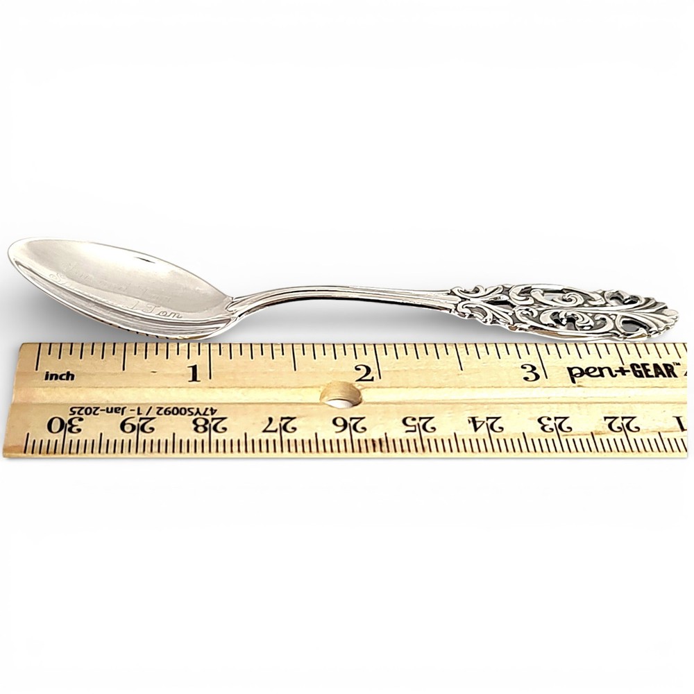 1970 Presentation Spoon Engraved Names / Date Heavy Swedish Silverplate EPNS