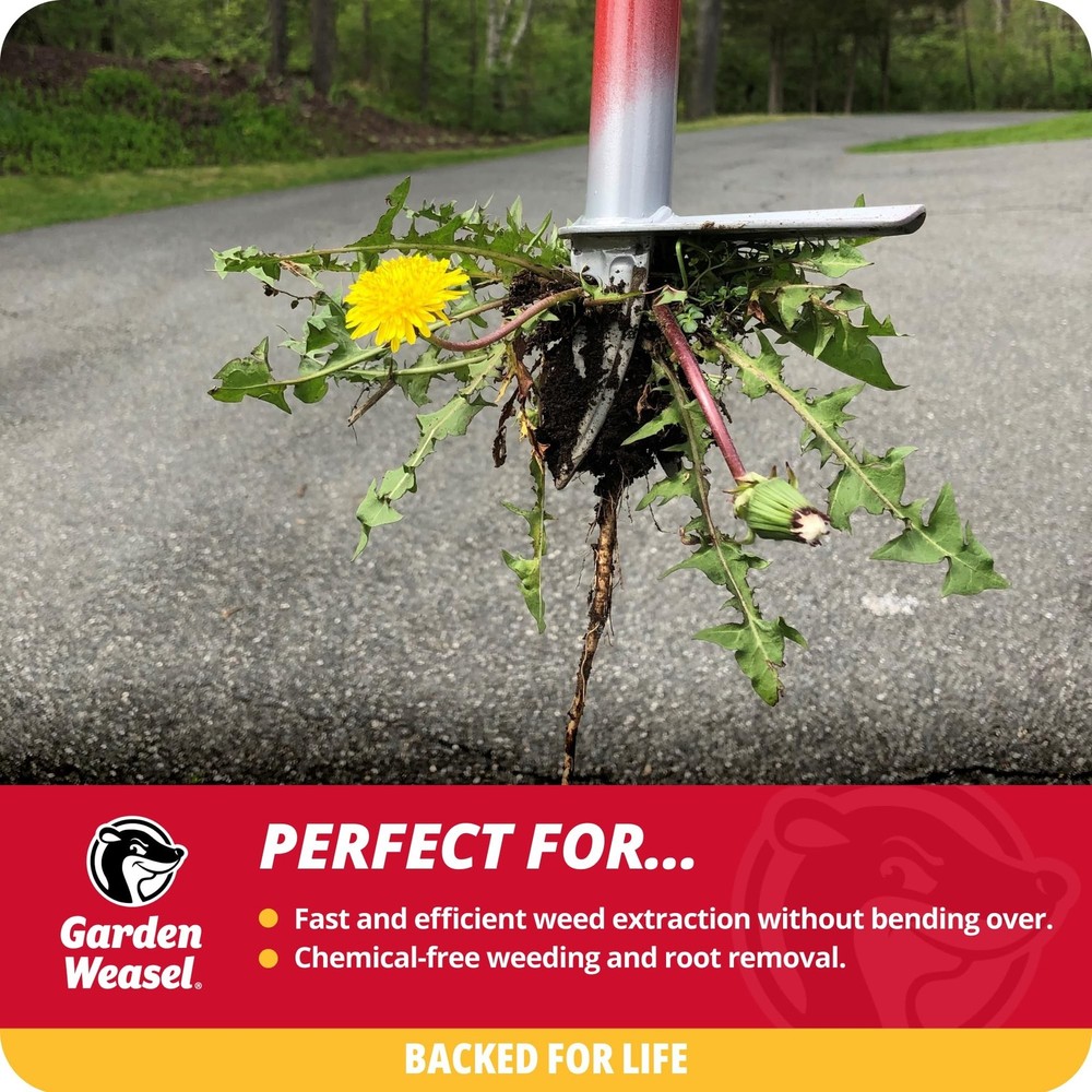 Garden Weasel WeedPopper Step & Twist - Long Handle | Easy Weeding and Puller...