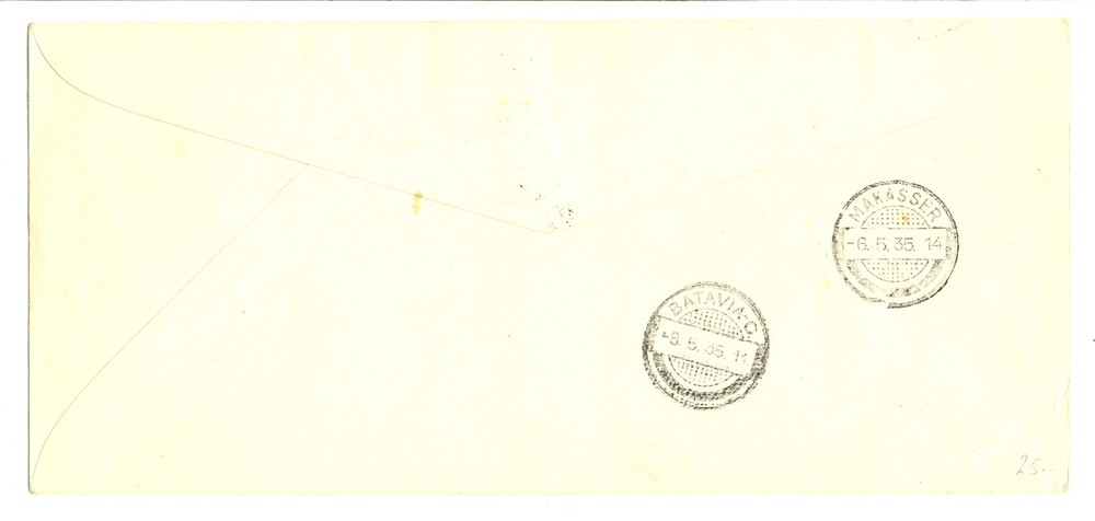 DUTCH INDIES 1935-5-5 FFC - JAVA-MAKASSAR -FINE
