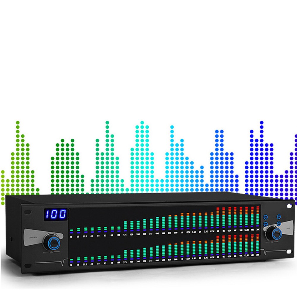 Professional Dual 31-Band Spectrum Display Graphic Equalizer Digital Equalizer