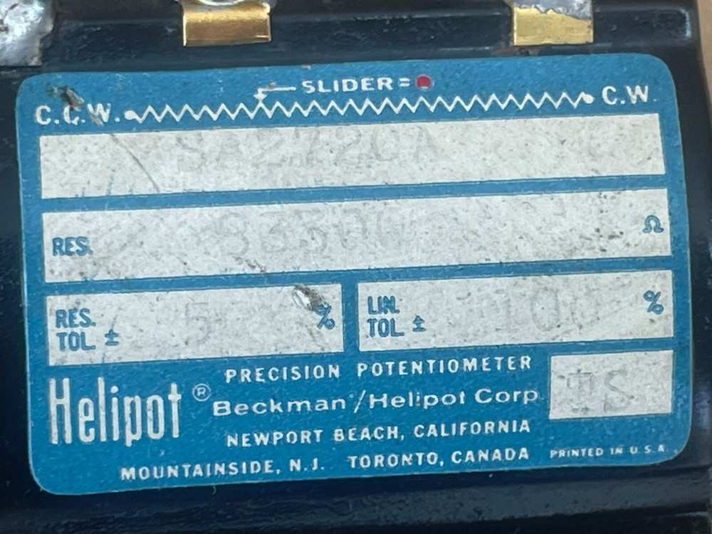 Vintage Helipot Precision Potentiometer SA2720A