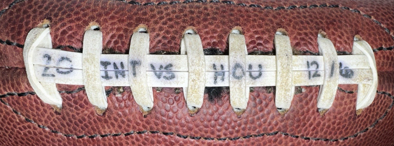 Jaguars Anthony Smith Game Used Career INT #6 12/6/2009 vs Houston Texans