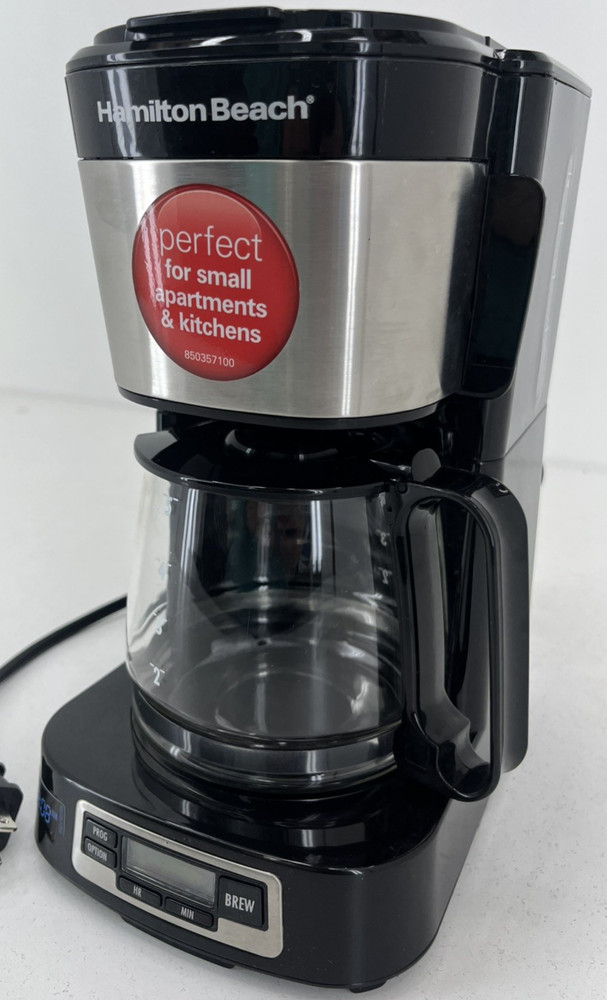 Hamilton Beach FrontFill Mini Brew Compact 5 Cup Programmable Coffee Maker