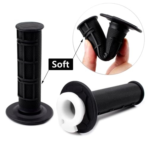 7/8" 22mm Twist Throttle Accelerator Soft Rubble Handle Grip Cable kit for Red