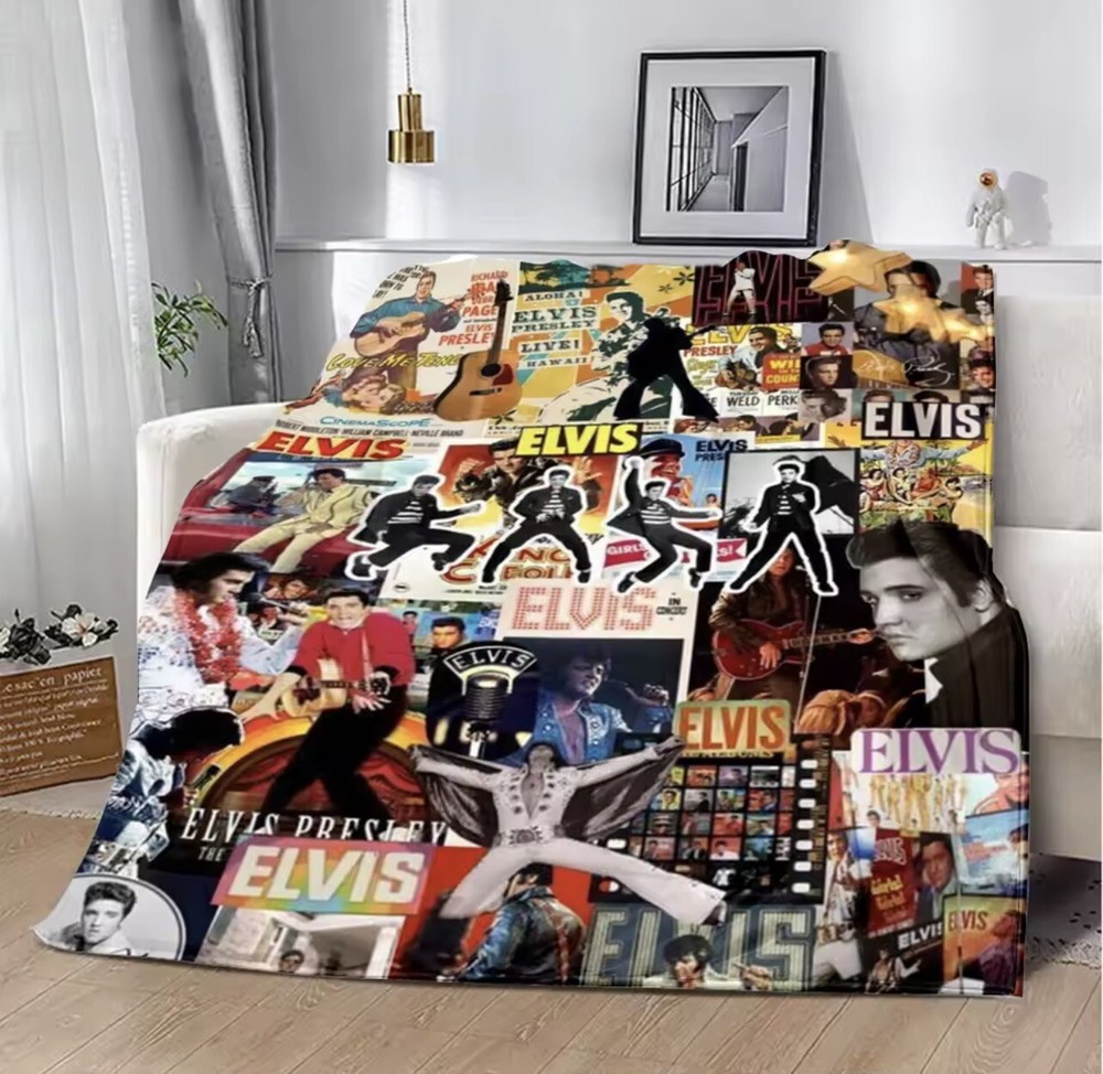 Elvis Presley 3D Ultra-Soft Micro Fleece Blanket,Bedspread