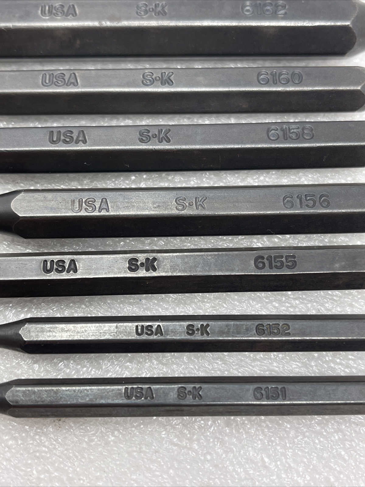 SK Hand Tools 9 Piece Roll Pin Punch Set, 1/16” - 1/2”, USA Made, New