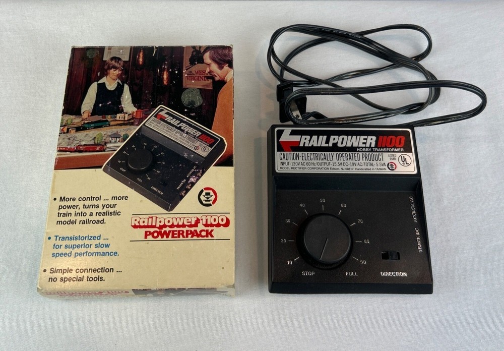 Railpower 1100 Model Train Powerpack With Directional Control Full Speed Dial